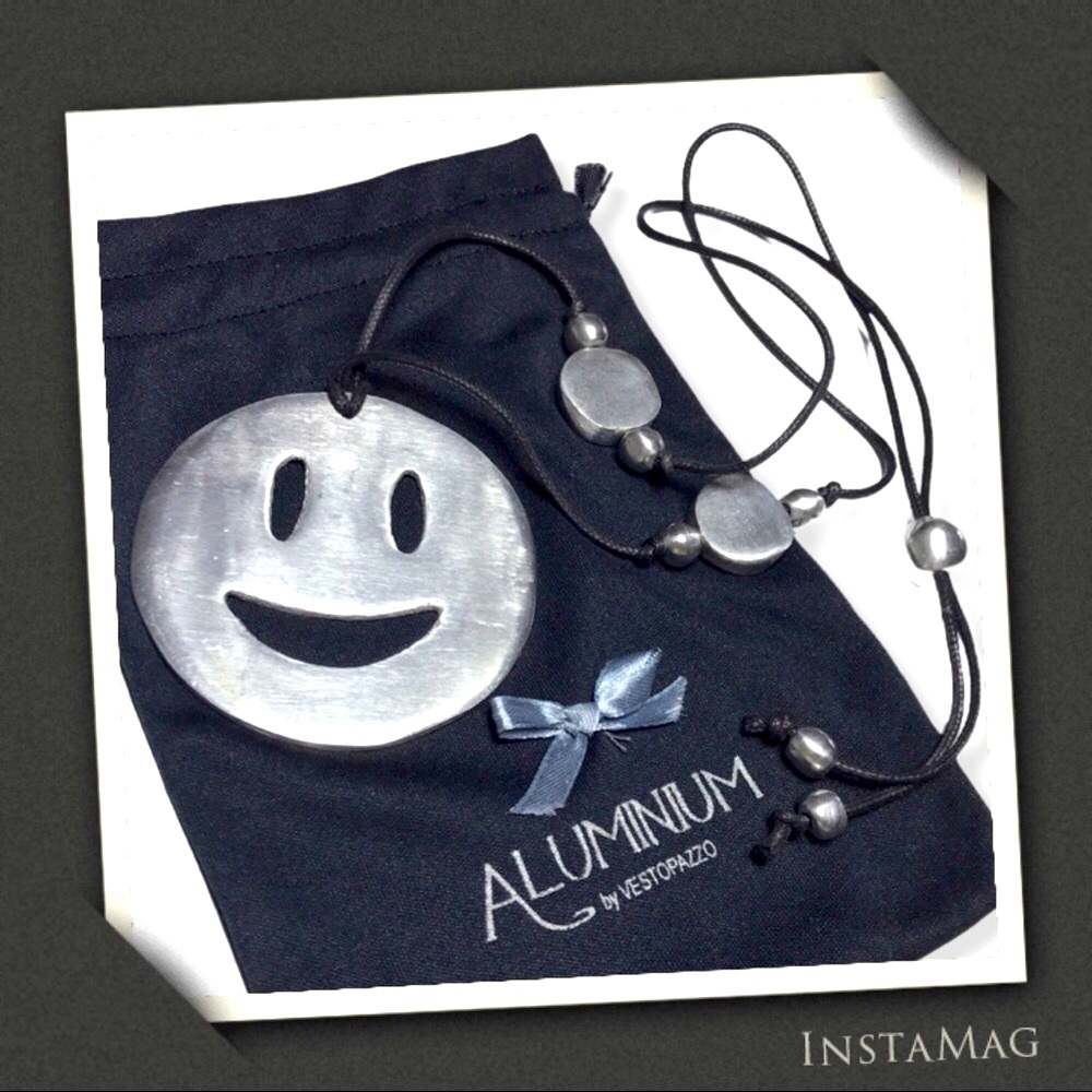 ALUMINIUM BY VESTOPAZZO Smiley Face Necklace